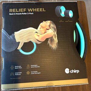 Chirp Relief Wheel Back Muscle Roller 2 Pack NEW 10" 6" Extra Thick Spinal Canal